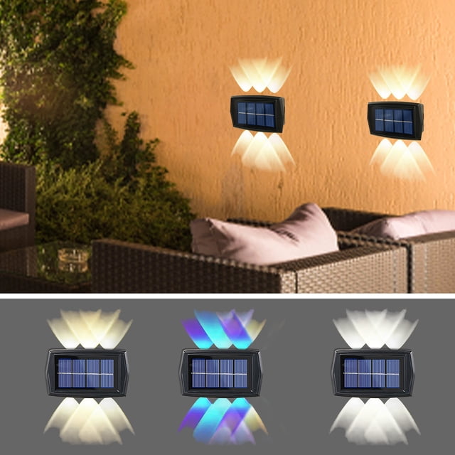Xihbxyly Luces Solares Led para Jardín, Focos Impermeables para Exteriores, Iluminación Solar Inalámbrica, Luminarias Modernas para Paisajismo, Ip65 Resistente Al Agua, Decoración de Patios y Caminos