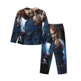 thumbnail image 2 of Lsque Chucky Pattern Long Sleeve Pajama Set for Women - Soft 2-Piece Sleepwear and Loungewear Set with Pockets, Comfy Nightwear, 2 of 8