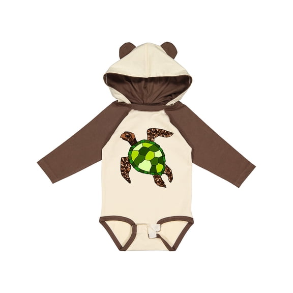 Inktastic Turtle Illustration Boys or Girls Long Sleeve Baby Bodysuit