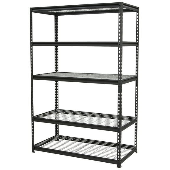 Strongway Heavy-Duty Wire Shelving Unit, 5 Shelves, 4000-Lb. Capacity, 48in.L x 24in.D x 72in.H