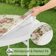 thumbnail image 5 of Pioneer Flower Floral Print Pattern Round Fitted Tablecloth with Elastic Edge,Dining Table Cover Waterproof,Outdoor Round Tablecloth for Camping,Dining,Indoor and Outdoor, 5 of 7