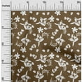 thumbnail image 1 of oneOone Georgette Viscose Brown Fabric Florals Craft Projects Decor Fabric Printed By The Yard 42 Inch Wide, 1 of 4