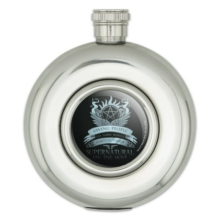 

Supernatural Saving People Hunting Things Round Stainless Steel 5oz Hip Drink Flask