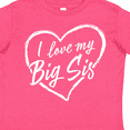 thumbnail image 4 of Inktastic I Love My Big Sis in White Chalk Heart Boys or Girls Toddler T-Shirt, 4 of 5