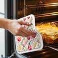 thumbnail image 3 of Spring Tulip Pot Holders for Kitchen Heatproof Potholder, 5 Pack Summer Floral Botanical Elegant Hot Pads Multipurpose Oven Pads Cloth Potholders Trivet for Cooking Baking, 3 of 8