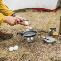 TOMSHOO Portable Mini Aluminum Alloy Alcohol Stove with Lid and Stainless Steel Windscreen Wind Shield for Outdoor Camping Hiking Backpacking Cooking