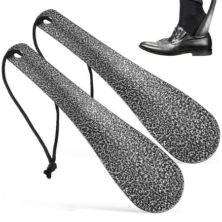

2pcs Metal Shoehorn Shoe Lifter Household Shoehorn Shoe Wearing Helper Tool