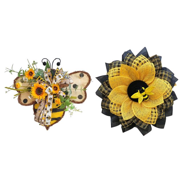 2 guirnaldas de flores artificiales para puerta, ventana, decoración de pared, Macarena Corona de primavera