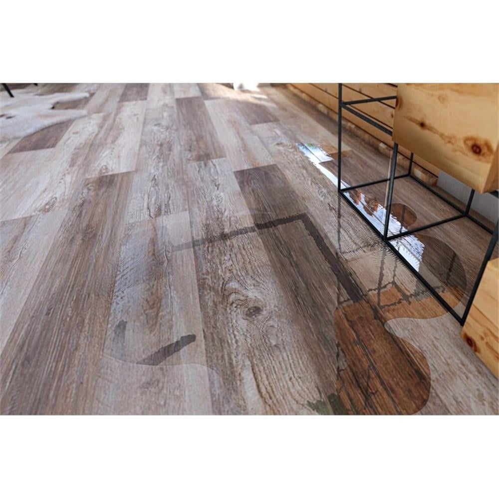 East West Furniture CA-47EC11 Capitola SPC Vinyl Floor Tiles - 4mm x 7 in x 48 in with 20mil Wear Layer and I4F Click Locking EVA Backing Flooring Planks, 30 sqft/Case, Taupe Gray