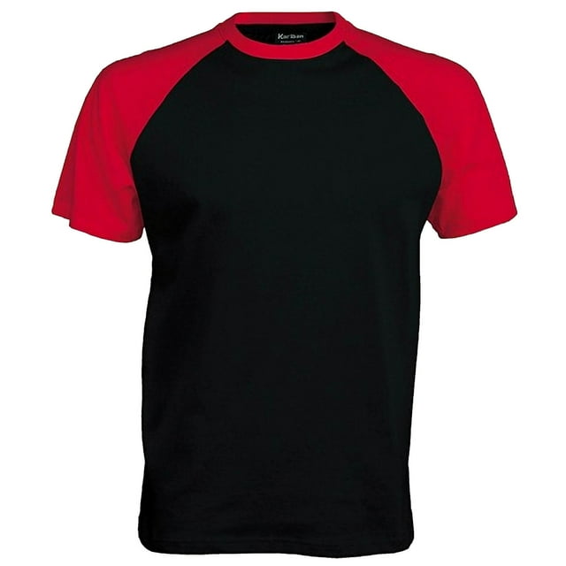 Kariban Mens Short Sleeve Baseball T-Shirt