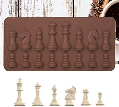 Silicone Chocolate Mold International Chess Shapes Chocolate Cake Jelly Ice Fondant Mold Mould Baking for DIY Candy Cake Topper Decoration
