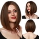 thumbnail image 2 of Peluca HUOGUO, pelo liso con hombros marrones, 30 cm/12 pulgadas, 200 g, 2 of 5