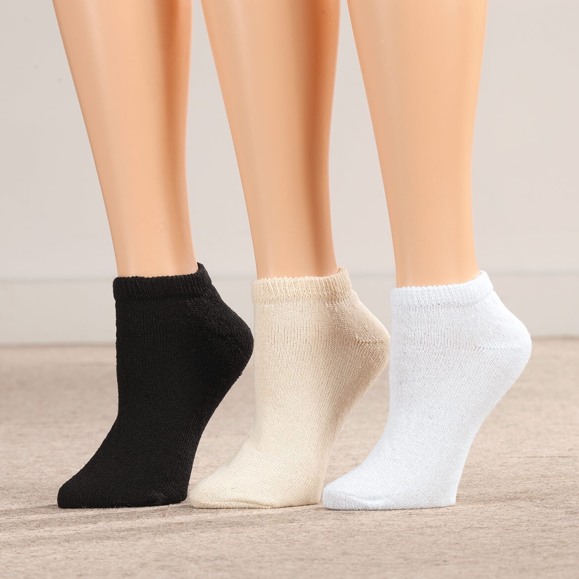 Silver Steps 3 Pack LowCut Diabetic Socks XLARGE TAN