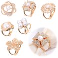 thumbnail image 3 of Guardurnaity Juego de 6 hebillas elegantes de perlas para bufandas de mujer, resistentes y duraderas, con clip para chal coreano. Accesorios de disfraces, 3 of 3