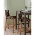 thumbnail image 2 of Vintage Western Bar Stool Covers Set of 4, Countryside Sunflowers Wooden Retro Stretch Washable Bar Chair Covers with Backs, Removable Pub Counter Height Chair Cover for Kitchen Dining Room Cafe, 2 of 7