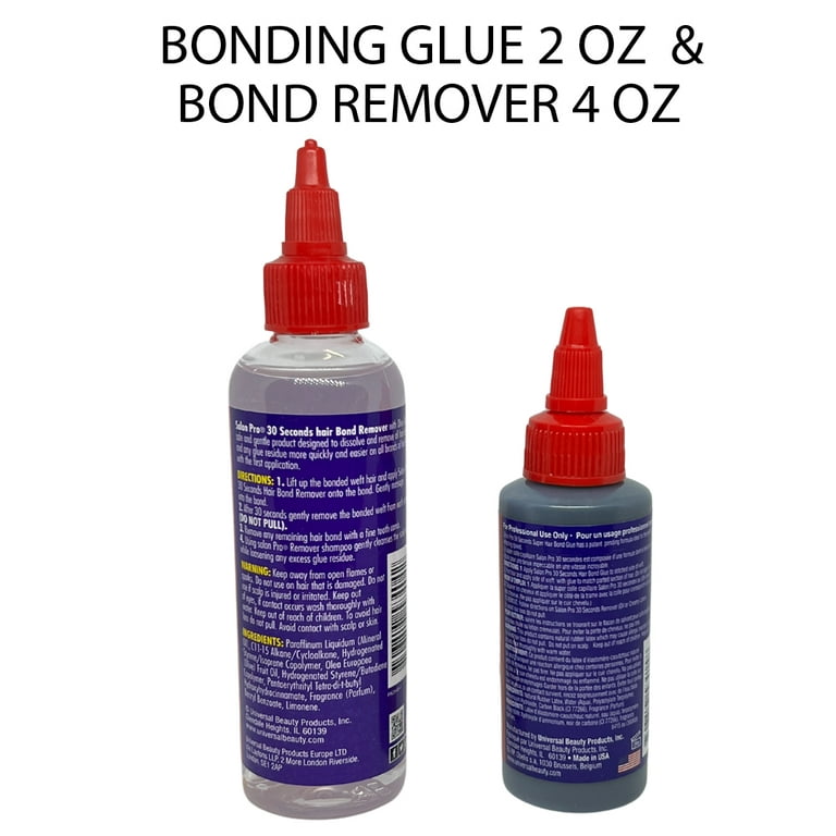 Waterproof Professional Hair Bonding Glue For Fixing Hair Extensions  2Pcs/Set Hair Bond Remover For Salon Black Liquid Adhesive