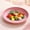 Pink, variant on Household Fruit Snack Plat Snack Plates Eco-Friendly Plastic Non-Slip Base Design Versatile Styling & Use Dedicated for Cakes, Desserts, or Snacks Multiple Colors 9 in