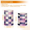 thumbnail image 6 of Yayeee Flameless Candles with Remote Flickering Battery Operated Multi Color Changing, Pink and Purple Plaid Pattern, 6 of 7