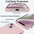 thumbnail image 4 of Compatible with iPhone 14 Plus Case with Screen Protector, Upgraded Liquid Silicone with [Camera Protection] [Soft Anti-Scratch Microfiber Lining] Phone Case for iPhone 14 Plus - Pink Sand, 4 of 7