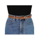 thumbnail image 4 of Cinturón de cuero delgado para mujeres Inspire Chic, cinturones de cintura delgada con agujeros para jeans y vestidos, ancho de 0.7 pulgadas, naranja marrón, talla única, 4 of 4