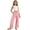 A-Pink63, variant on Hiijoy Girls Solid Color Casual Pants Elastic Waist Drawstring Pants Side Slit Trousers