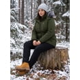 thumbnail image 6 of Wantdo Women's Recycled Plus Size Water-Repllent Jacket Insulated Winter Coat Warm Parka Jacket Army Green 4XL, 6 of 8