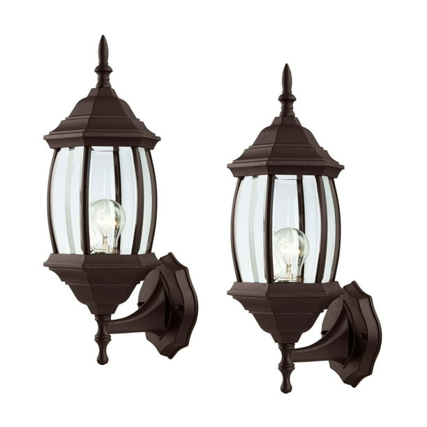 2 Pack Of Outdoor Exterior Wall Sconce, Oil Rubbed Bronze Outdoor Wall Light Fixtures