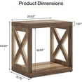 thumbnail image 2 of Tribesigns Wood End Table, 2-Tier Side Table with Storage Shelf, Rustic Bedside Couch Table Accent Nightstand for Living Room, Bedroom, 2 of 5
