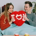 thumbnail image 6 of Dnogom Valentine's Day Decor “I Love You” Heart-Shaped Eternal Rose Pillow, 11.8" Romantic Everlasting Flower Decor, Valentine's Gift For Girlfriend/Wife, 6 of 6