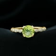 thumbnail image 2 of Rosec Jewels Natural Peridot Solitaire Engagement Ring 2 Carat - (8 mm Round) Peridot Diamond Ring for Women - AAA Quality, 18K Yellow Gold, US 7.00, 2 of 4