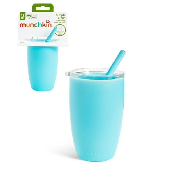 Vaso entrenador 10oz Munchkin popote y tapa facil limpieza