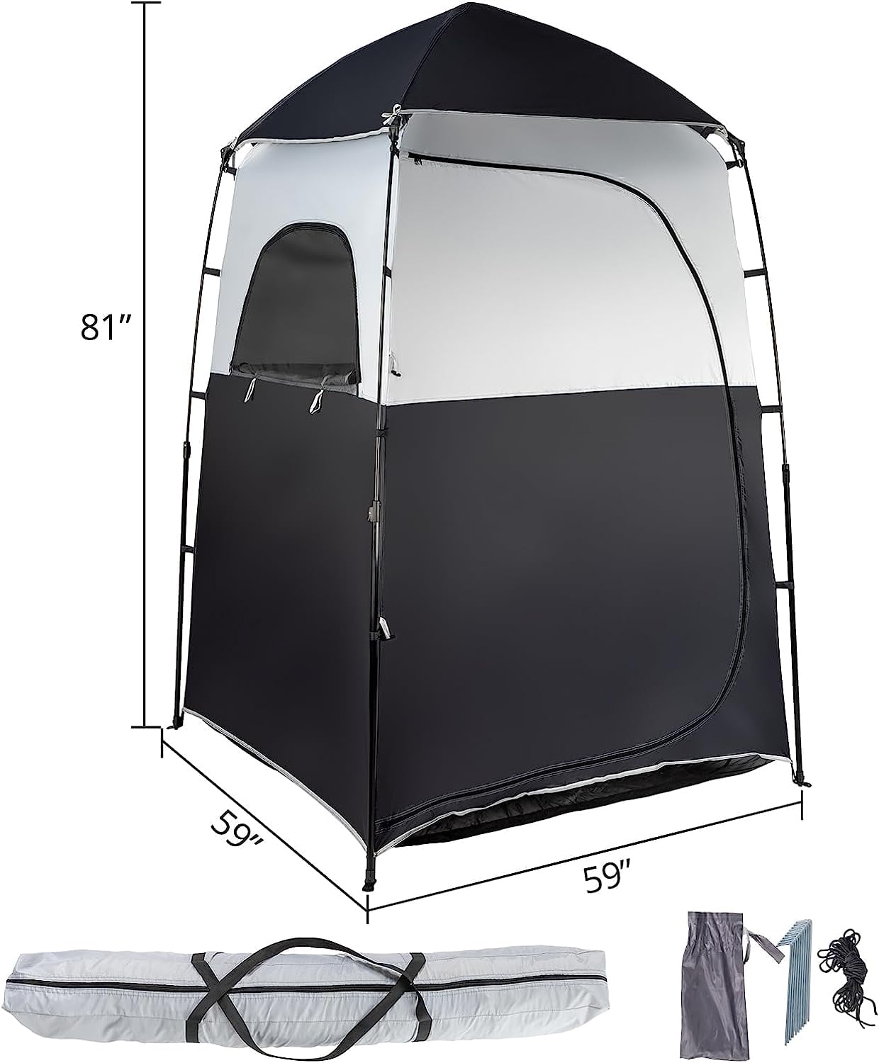 VINGLI Shower Tent with Mesh Floor and Carrying Bag