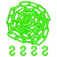 thumbnail image 1 of Uxcell Plastic Barriers Chain, 5Ft Length Green Plastic Waterproof Safety Chain Link with S-Shaped Buckle Caution Barriers Link, 1 of 7