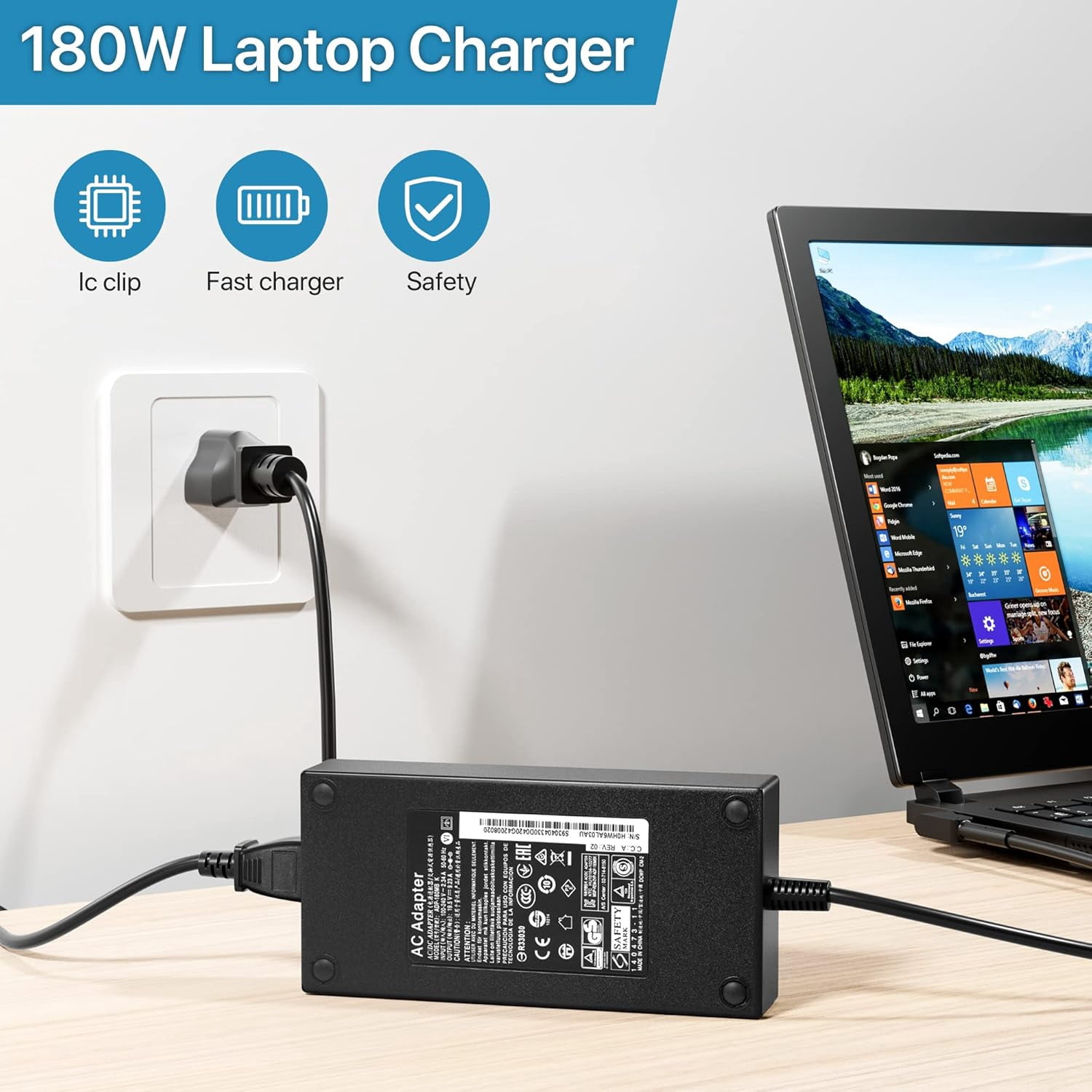 230W 19.5V 11.8A AC Laptop Charger Fit for MSI GS66 GS65 GS76 GS75 WS65 WS66 WS75 WS76 MSI Laptop Power Adapter Supply A12-230P1A A17-230P1A