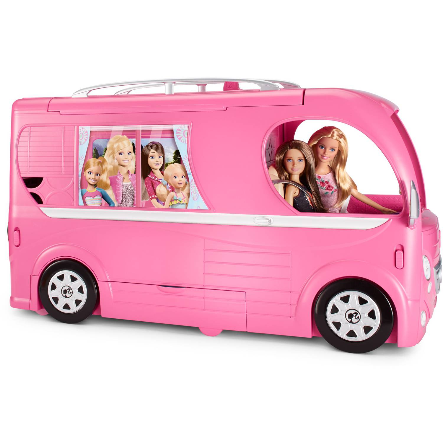 Barbie PopUp Camper Playset Pool Swimming Glam Van Girls Toys Barbies