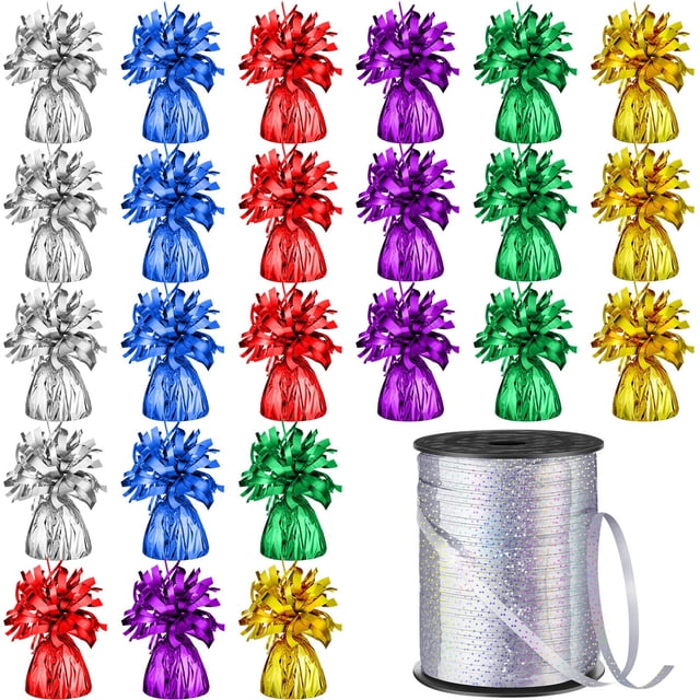 Juego de soportes metálicos para globos con forma de ancla y cintas para globos