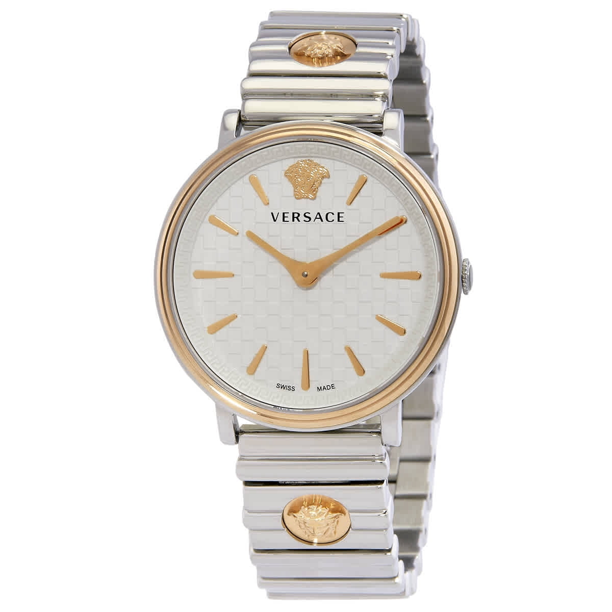 Versace V-Icon Quartz White Dial Ladies Watch VEUCA0724  display picture 1