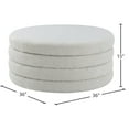 thumbnail image 3 of Meridian Furniture Aphia Cream Boucle Fabric Ottoman/Coffee Table, 3 of 4