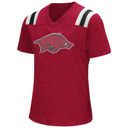 Arkansas Girl - Youth Girls Colosseum Rugby Arkansas Razorback T-Shirt