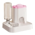 thumbnail image 1 of Comedero y bebedero para mascotas, regalo, cuenco para agua y comida, accesorio resistente para conejos, perros, cachorros, mascotas medianas y gatos. Rosa, 1 of 8