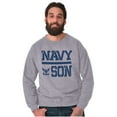 thumbnail image 4 of US Navy Son Military Anchor Logo Men Big & Tall Sweatshirt Brisco Brands 2X, 4 of 5