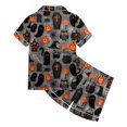 thumbnail image 4 of OJSFQUFP Girls Shorts Set Toddler Short Sleeve Print Shirts Tops Pants Outfits Button, 4 of 6