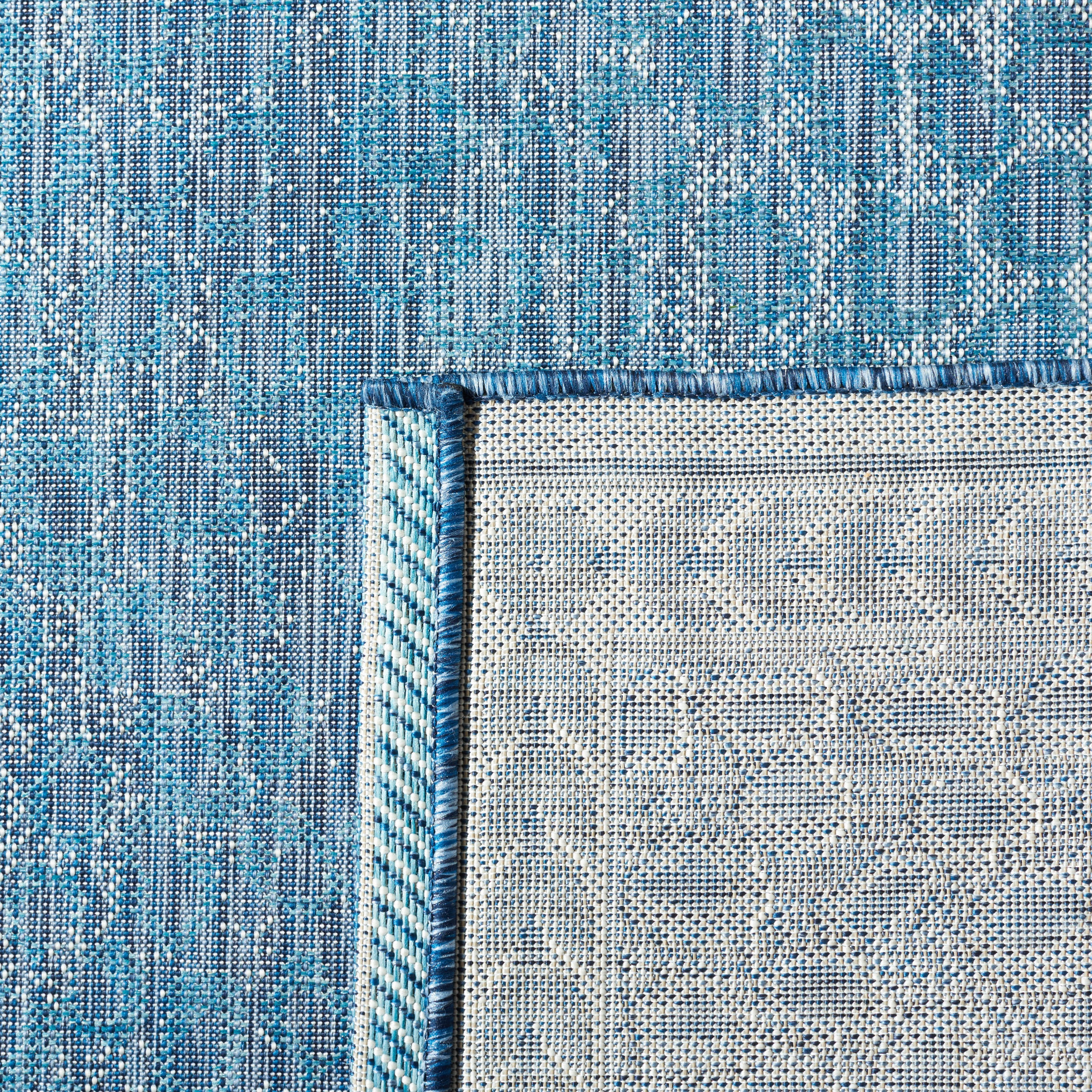 Safavieh Courtyard Regent Animal Indoor/Outdoor Area Rug, Blue/Ivory, 6'7" x 6'7" Square