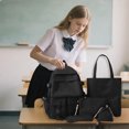 thumbnail image 2 of ibiyuan School Backpacks Nylon Two Tone Spacious 5 In 1 Lightweight School Bag Set for Ages 5th 6th 8th 10th, Middle Elementary, High School, Daily Outings, 2 of 4