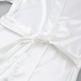 thumbnail image 4 of Jumpingount de plumaje blanco, albornoz de satén Sexy para mujer, camisón con cordones para novia, ropa de dormir femenina para boda Pijama METRO Jumpingount AP019196-02, 4 of 6