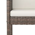 thumbnail image 3 of vidaXL 3 Piece Garden Bar Set with Cushions Poly Rattan Brown, 3 of 5