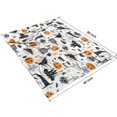 thumbnail image 4 of Halloween Gravestones Ghosts and Pumpkins Blanket,Comfortable Soft Flannel Throw Blanket,All Season,Warm Lightweight Blankets for Sofa Bed Couch Living Room Chair,60"x80", 4 of 4