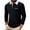 Black, variant on BLCHUNen Mens Long Sleeve Tee Shirts with Pocket Button Turndown Collar Pullover Lightweight Office Business Casual Tops