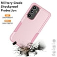 thumbnail image 6 of For Samsung Galaxy S24 FE Case, Njjex Shockproof Heavy Duty Rugged Dual Layer Cover with Military Grade Protection, Non-Slip Textured Bumper - Rose Pink, 6 of 6