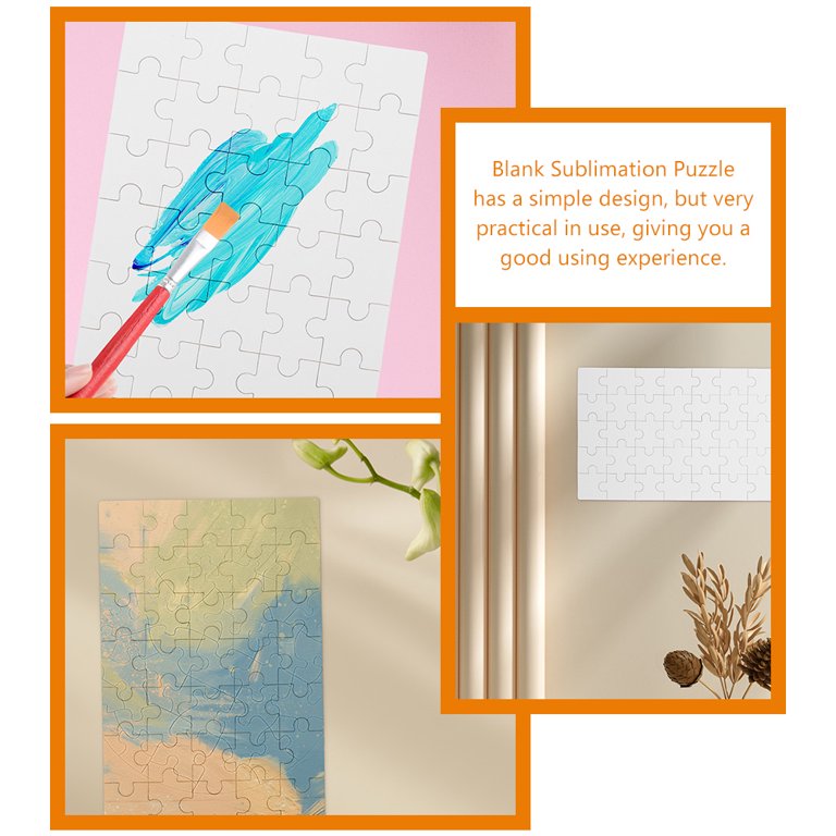 HAMPPLIES Sublimation Blank Puzzle White 6Set